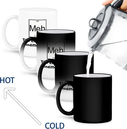 Miniatura 3 de 3dRose mug_183625_3 Meh - Taza transformadora mágica con el elemento de la indiferencia, 11 onzas