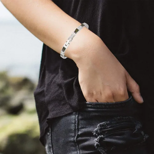 Miniatura 2 de Pulsera magnética EBUTY para mujer con circonita cúbica brillante