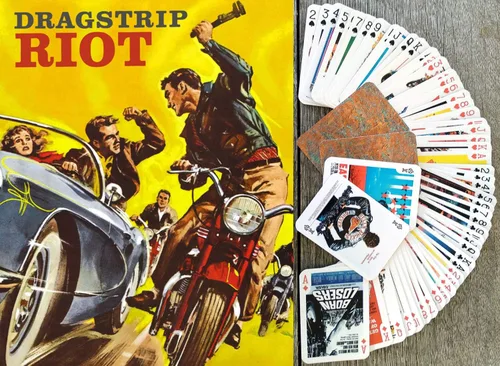 Miniatura 8 de Film Noir Playing Cards (Poker Deck 54 cartas todas diferentes) Póster de película vintage Detective de acción Cine Negro