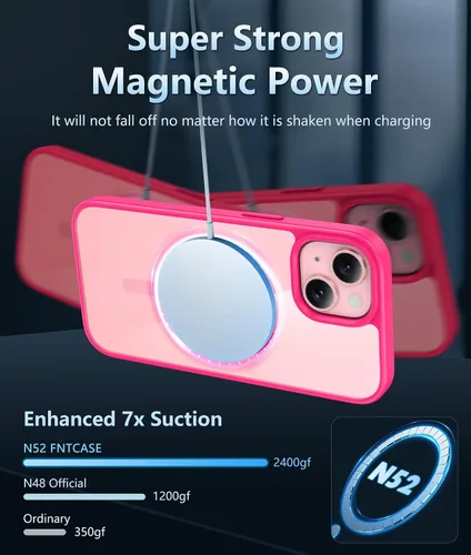 Miniatura 282 de FNTCASE Funda para iPhone 13 Pro-Max: Fundas magnéticas transparentes compatibles con Magsafe Slim anti amarillamiento protección contra caídas