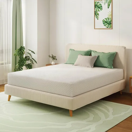 Miniatura 5 de Colchón de espuma viscoelástica de té verde de 8 pulgadas para un sueño fresco y alivio de presión, sin fibra de vidrio, funda extraíble lavable