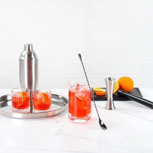 Miniatura 3 de Restaurantware Bar Lux - Cuchara de barra de 12 pulgadas, 1 cuchara agitadora de cóctel con mango de sacacorchos, cuchara mezcladora larga de acero