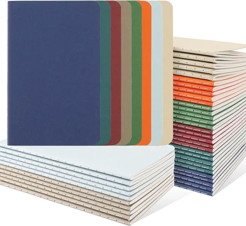 Miniatura 19 de Oucaru 64 mini cuadernos a granel, 3.5 x 5.5 pulgadas, 12 colores arcoíris, juego de 60 páginas de papel rayado de bolsillo pequeño, mini cuaderno