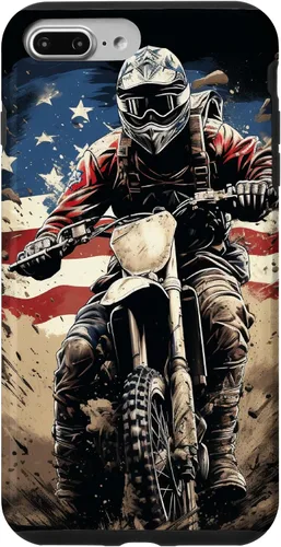 Miniatura 12 de Dirt Bike American Flag Motocross Enduro Biker 4th of July Case for iPhone 17
