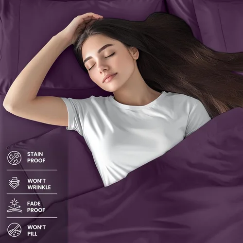 Miniatura 271 de Utopia Bedding Juego de sábanas Queen – Sábanas de 4 piezas para cama tamaño Queen, microfibra suave y transpirable, incluye 1 sábana bajera, 1 Gris