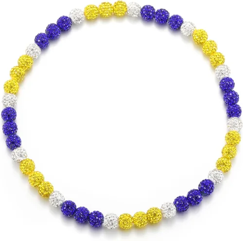 Miniatura 40 de Collar de Cadena de Béisbol con Perlas para Hombres, Regalos de Collar de Béisbol de la Colección Bling Ice para Niños, Collar de Accesorios