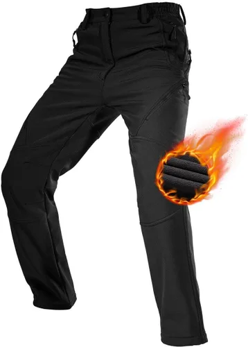 FREE SOLDIER - Pantalón para hombre con forro polar, tipo cargo, para exteriores. Para excursionismo, repelente al agua, superficie suave, tejido