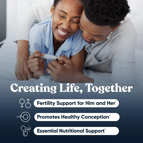 Miniatura 3 de Conception Fertility for Her & Him Paquete - Combo de suplementos de fertilidad para mujeres y hombres - Vitaminas prenatales - Promueven
