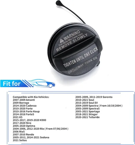 Miniatura 5 de Tapa de llenado del depósito de combustible, tapa de gasolina 31010-3L600U para Kia Amanti, Cadenza, Forte, Forte Koup, Forte5, Optima, Rio, Sedona