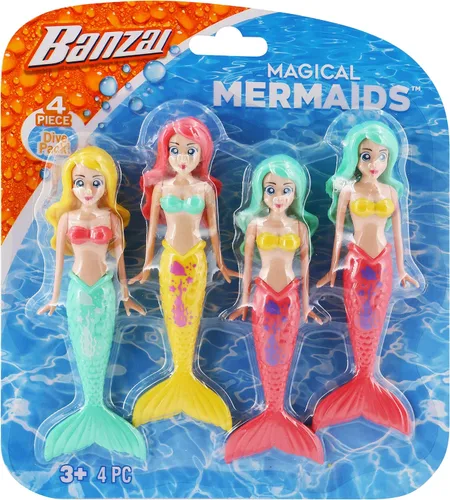 Miniatura 2 de Banzai Sirenas de buceo, 4 piezas, los colores pueden variar