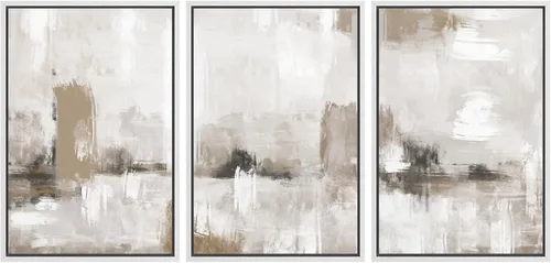 Miniatura 17 de SIGNFORD Impresión en Lienzo Enmarcado Conjunto de Arte de Pared Arte Abstracto Terroso en Tonos Marrón Profundo y Beige Arte Moderno Decorativo