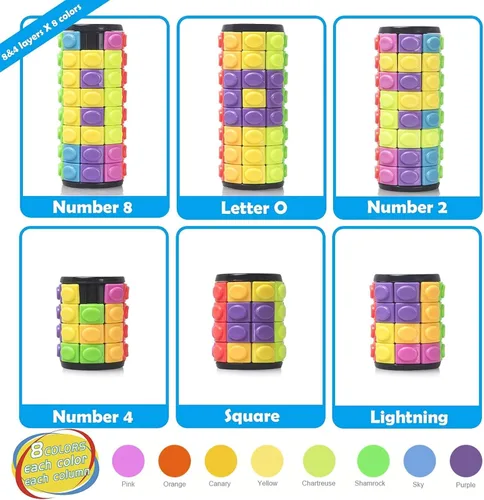 Miniatura 2 de R.Y.TOYS Juguete para ansiedad, rompecabezas de cubo mágico, rompecabezas de cerebro para adultos, juego de mano inquieto de lógica giratoria