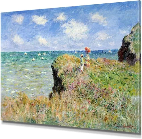 Miniatura 141 de IPIC - Reproducción artística de los lirios de agua de Claude Monet 1906, impresiones giclée coinciden con el marco dorado clásico, arte de pared