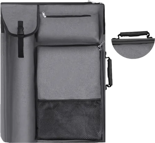 Miniatura 9 de TreochtFUN Bolsas de arte para suministros Portafolio Estuche 19 X 25.5 para almacenamiento A2 Tablero de lona A3 Cuaderno de bocetos - Llevar obras