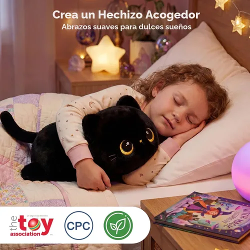 Miniatura 3 de Mewaii Linda Almohada de Felpa de Gato Negro, Peluches Kawaii de Animales de Peluche de Gato Negro, Peluches Suaves, Almohada de Felpa para Abrazar