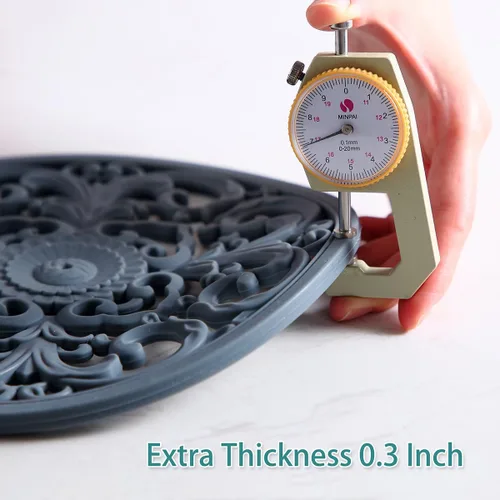 Miniatura 3 de Alfombrilla de silicona extra gruesa para platos calientes, ollas y sartenes calientes, soporte para ollas, almohadilla caliente para proteger tu