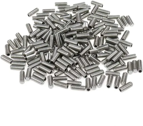 Miniatura 9 de Sscon 100PCS M6x16mm Hexagonal interno Juego de tornillos de agarre 201 Acero inoxidable Punto plano Tornillo