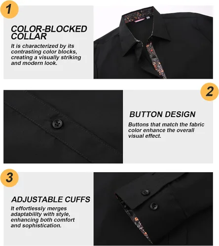Miniatura 5 de Damipow Camisas de vestir para mujer, sin arrugas, con botones, de manga larga, blusas para el trabajo profesional
