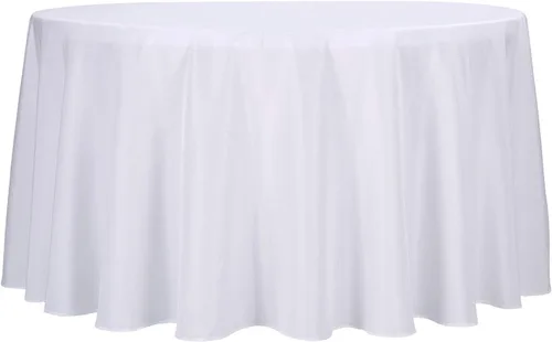 Miniatura 33 de Ascoza Paquete de 2 manteles rectangulares blancos de 60 x 84 pulgadas, tela de poliéster de 4 pies, para bodas, banquetes, restaurantes y fiestas