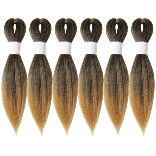 Miniatura 72 de Cabello trenzado preestirado de 10 pulgadas, 4 paquetes, extensiones de cabello corto para trenzas, cabello sintético preestirado #1 (negro azabache)
