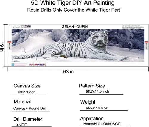 Miniatura 3 de GELANYOUPIN Kit de pintura de cuentas de resina grandes 5D para bricolaje, pintura por números, pintura de bordado de diamantes de imitación