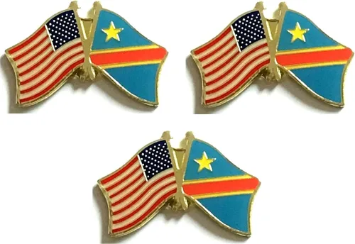 Miniatura 127 de 3 Pines de solapa con banderas de Estados Unidos y países internacionales, paquete de 3 pines dobles con diseño de banderas de Estados Unidos