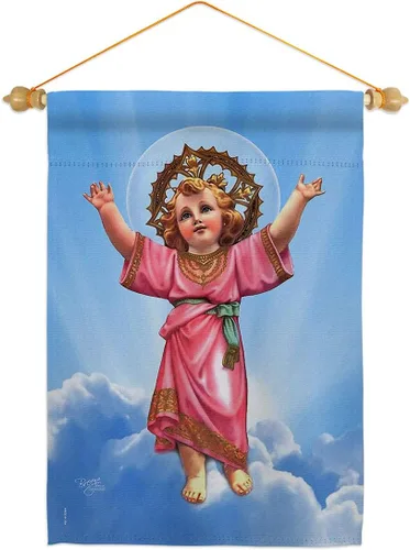 Miniatura 9 de Bandera de arpillera para el jardín de divine Baby Jesus, religiosa, fe, esperanza, gracia, paloma, religión cristiana, Pascua, pequeño, regalo