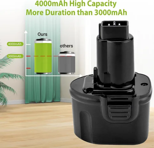 Miniatura 4 de Paquete de 2 baterías de repuesto de 4000 mAh para Dewalt 7.2V DW9057 DE9057 DE9085 DW920 DW920K DW920K2 DW920K-2 DW925K DW925K2 DW925K-2 DW968K