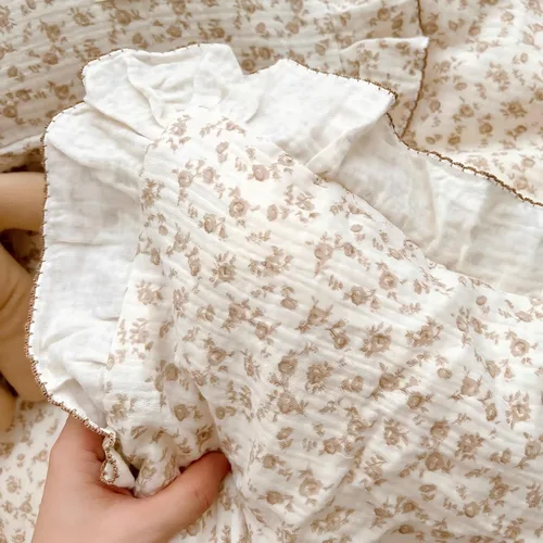 Miniatura 5 de BuLuTu Funda de almohada de muselina de algodón para niños pequeños, tamaño estándar, lindas flores de camelia, súper suave, funda de almohada