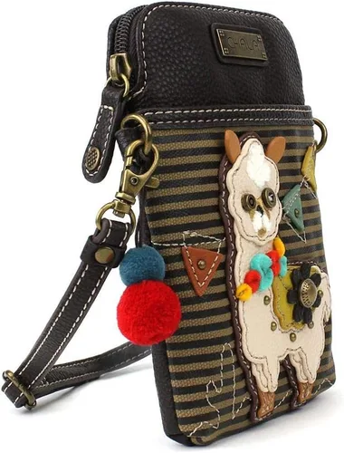 Miniatura 3 de CHALA Farm Animal Collection Cell Phone Crossbody Purse-Women PU LeatherCanvas Multicolor Handbag with Adjustable Strap