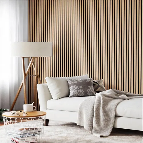 Miniatura 4 de Paneles de madera para pared - Paneles de pared acústicos de roble - 4 piezas de paneles de madera para pared - 240 cm x 30 cm - Paneles de pared