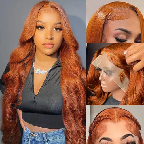 Miniatura 18 de QZOQZO Pelucas de encaje frontal 13x6 de cabello humano, prearrancadas, densidad del 180%, onda corporal, HD, frontal de encaje, sin pegamento
