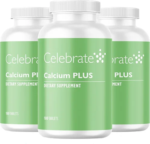 Celebrate Vitamins Calcio Plus – 600 mg de citrato de calcio, 600 UI de vitamina D3 y 50 mg de magnesio para cirugía post bariátrica – Sin gluten y