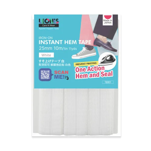 Miniatura 12 de LEONIS Cinta de dobladillo instantáneo termoadhesiva de 0.984 in x 16.4 ft (1 pulgada x 5.5 yardas), beige [ 78022 ]