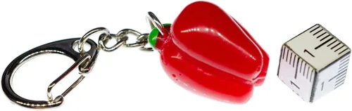Miniatura 6 de Miniblings Llavero de pimentón Llavero Llavero Vegetales Pimienta Chilli Comida Capsicum Rojo, Rojo