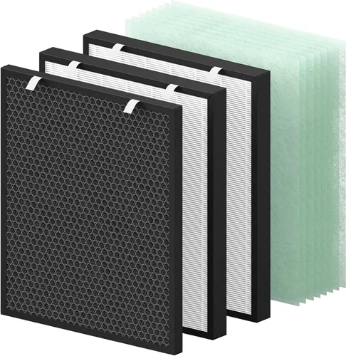 Filtro de repuesto Air400 para Bissell Air400, 2 H13 True HEPA y 1 paquete de carbón activado con 8 prefiltros, en comparación con la parte #