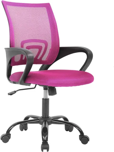 Miniatura 11 de Silla de oficina en casa, silla de escritorio ergonómica, silla de computadora de malla con soporte lumbar, reposabrazos, sillas de escritorio Negro