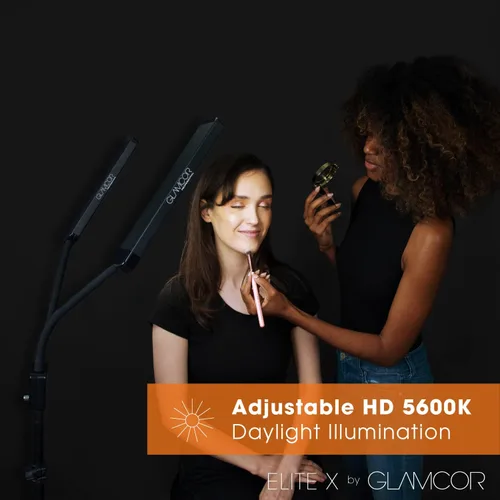 Miniatura 6 de GLAMCOR Elite X Kit de iluminación LED portátil para extensión de pestañas, esteticista, maquillaje, filmación y fotografía 5600K de luz diurna