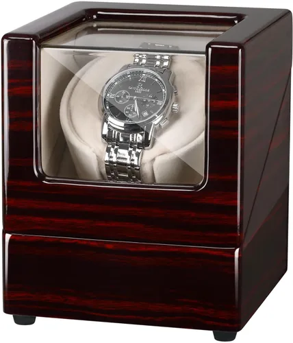 Miniatura 2 de CHIYODA Bobinadora de reloj para relojes automáticos individuales Caja de madera maciza con motores Mabuchi