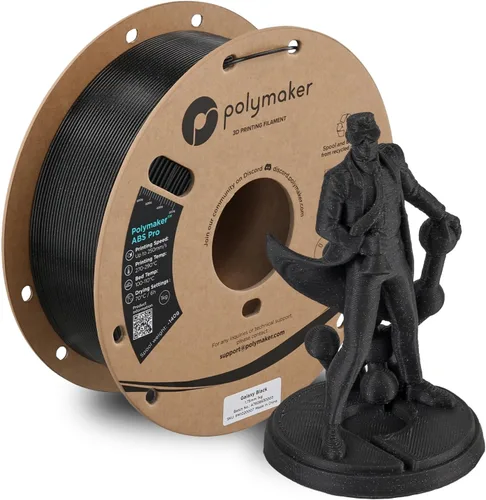 Miniatura 27 de Polymaker Filamento ABS Pro para impresora 3D de 0.069 pulgadas, color negro, ABS de grado de ingeniería de 2.2 lbs con alta resistencia al calor