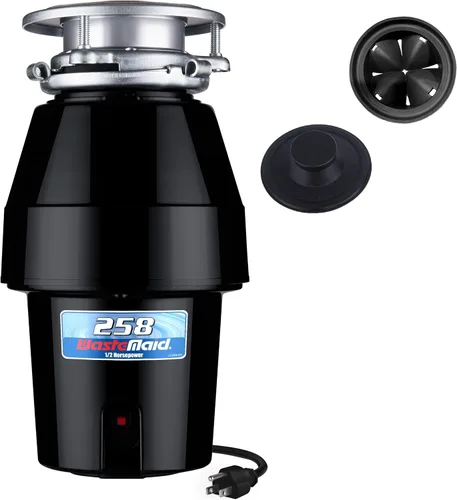 Miniatura 12 de Waste Maid 10-US-WM-058-3B - Sistema de molienda de residuos de alimentos de acero inoxidable antiatascos, 1/2 HP Economy, negro