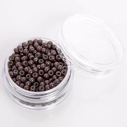 Miniatura 13 de 500 cuentas de extensión de cabello con micro anillo con forro de nano silicona para extensiones de cabello humano con punta nano de Negro
