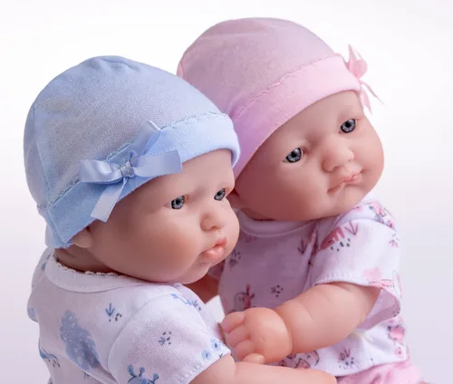 Miniatura 9 de Berenguer Boutique Realistic La Newborn Gemelos de Vinilo Lavable de 12.5 pulgadas Juego de Regalo Temático Azul y Rosa con Pañal Reutilizable