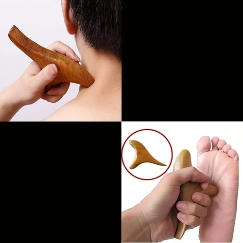 Miniatura 3 de Broman Herramientas de reflexología, herramientas de masaje de terapia de madera, ampliamente utilizadas como masajeador de pies para cabeza