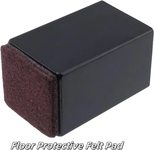 Miniatura 3 de Elevador cuadrado de acero para muebles, 4 piezas, color negro, altura de elevación de 1.97 a 2.75 pulgadas, se ajusta a patas de 1.5 pulgadas