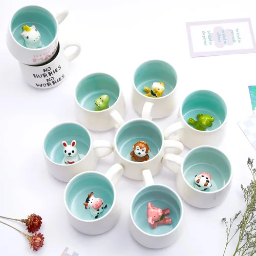 Miniatura 6 de Taza de cerámica con diseño de vaca para bebé, 12 onzas, bonita taza para Navidad, cumpleaños, regalo del día de San Valentín, regalos sorpresa