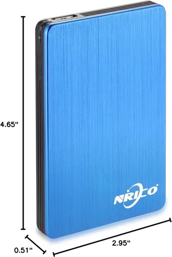 Miniatura 7 de NRICO 320GB Disco duro externo portátil USB 3.0 HDD de 2.5 pulgadas, almacenamiento compatible para PC, Mac, computadora de escritorio, PS4