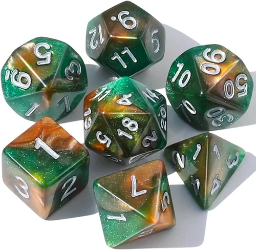 Miniatura 9 de CiaraQ DND - Juego de dados poliédricos con bolsa de dados para juegos de rol de Calabozos y Dragones RPG MTG (fuente negra y blanca)