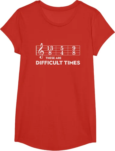 Miniatura 42 de Musician - Camiseta con texto en inglés "These are Difficult Times", talla S