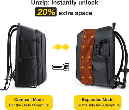 Miniatura 2 de RaLeno Mochila para cámara, 22L+5L (compartimento expandible) Funda impermeable para cámara con bolsillo lateral de acceso rápido para cámara DSLR